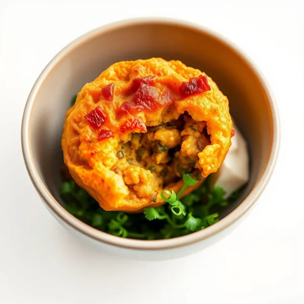Puff di Lenticchie con Panna Acida e Cipolla