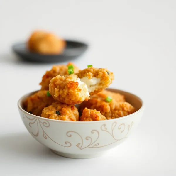 Puff de Quinoa à la Crème Aigre et Oignon