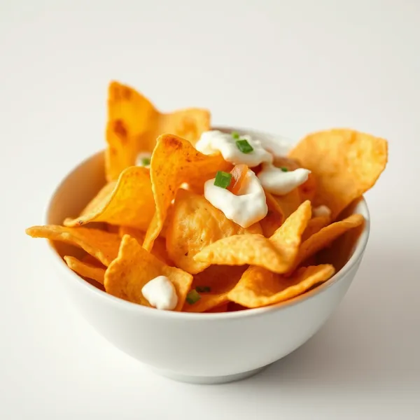Chips de Tortilla con Crema Agria y Cebolla