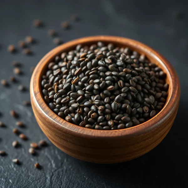 Schwarze Keimlinge Chia Samen