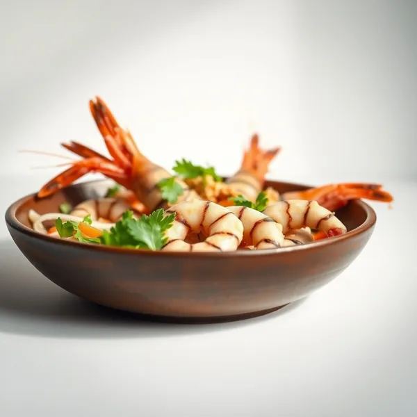 Steamed Black Tiger Prawns