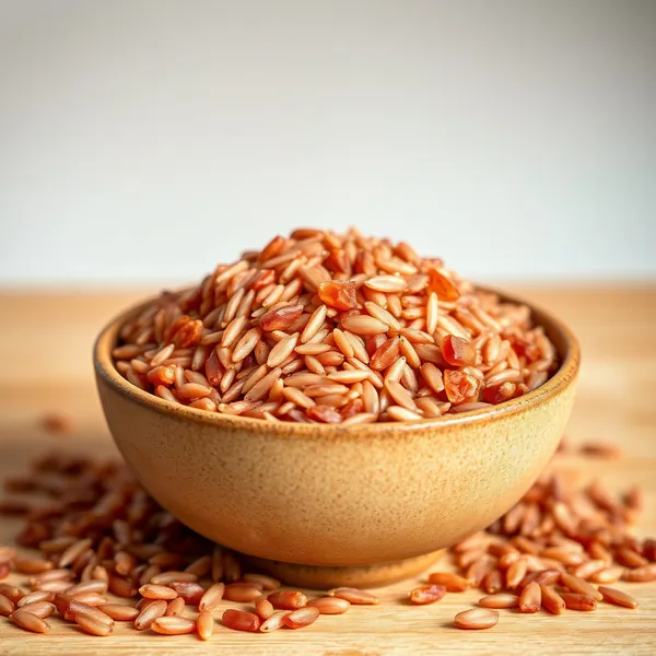 Arroz Vermelho Cortado em Aço