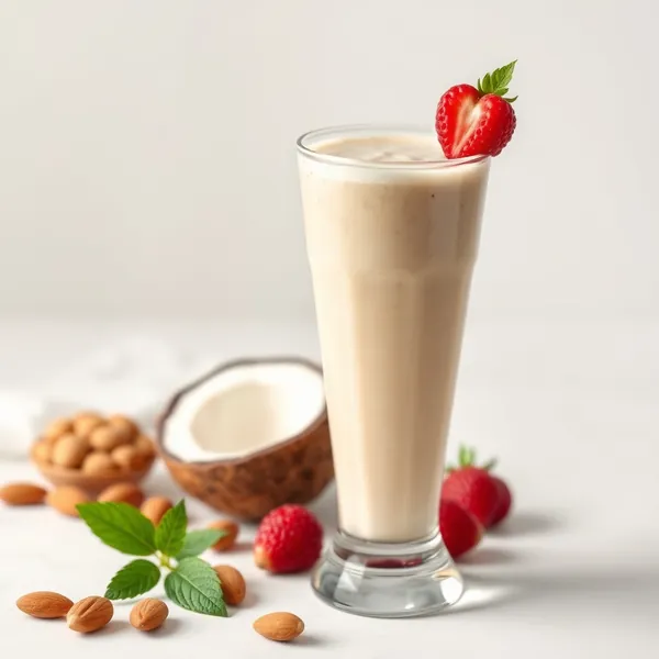 Smoothie de Beurre d'Amande Sans Sucre et Lait de Coco