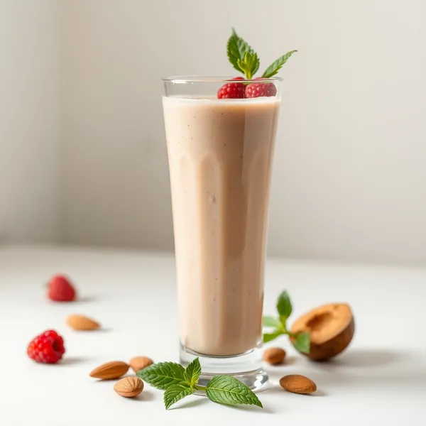 Smoothie Sans Sucre de Beurre d'Amande et Lait de Cannabis