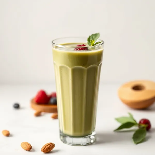 Smoothie Sans Sucre au Beurre d'Amande et Matcha