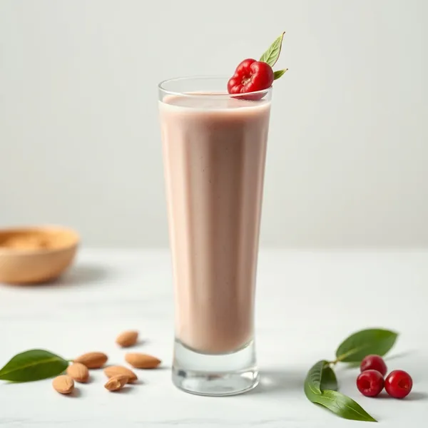 Sugar-Free Almond Butter Pea Milk Smoothie