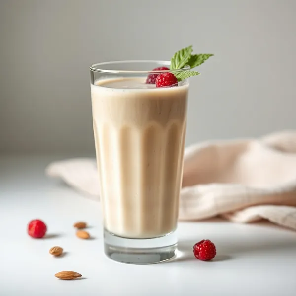 Batido de Mantequilla de Almendra Sin Azúcar y Leche de Espelta