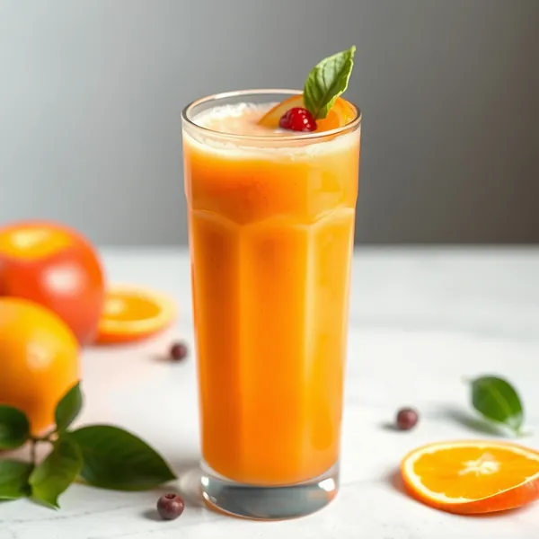 Smoothie de Suco de Maçã e Laranja Sem Açúcar