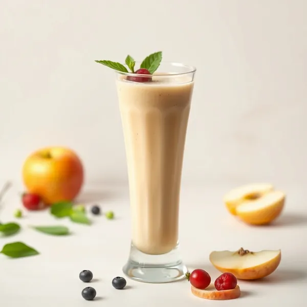 Zuckerfreier Apfel-Erbsenmilch-Smoothie