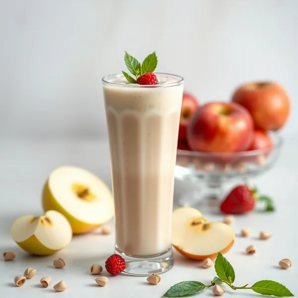 Smoothie Sans Sucre de Pomme et Lait de Pistache