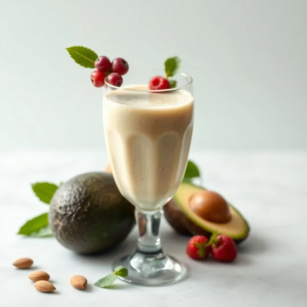 Smoothie Senza Zucchero di Avocado, Mandorla e Latte di Cocco