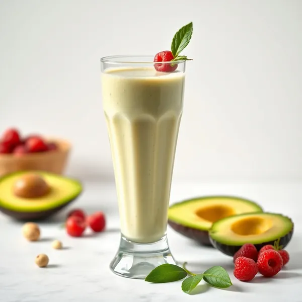 Smoothie Sans Sucre d'Avocat et Lait de Macadamia