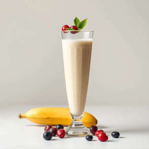 Smoothie Sem Açúcar de Banana e Leite de Ervilha
