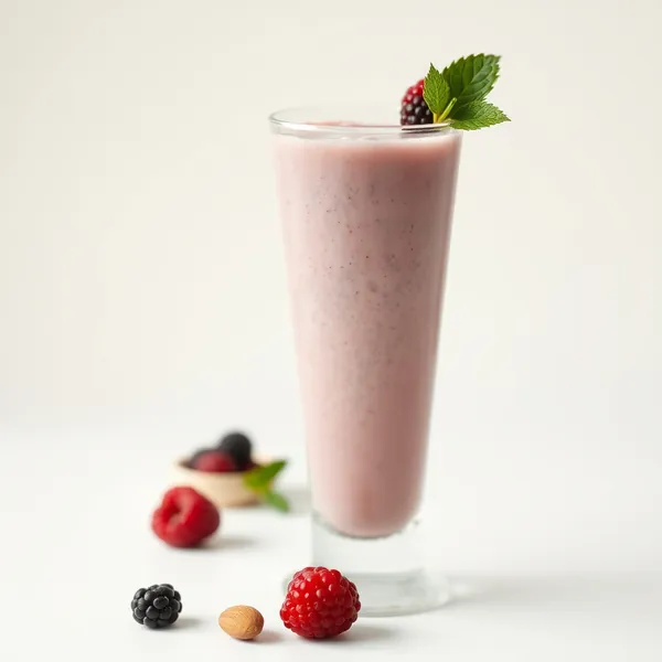 Smoothie Senza Zucchero di Mora, Mandorla e Latte di Cocco