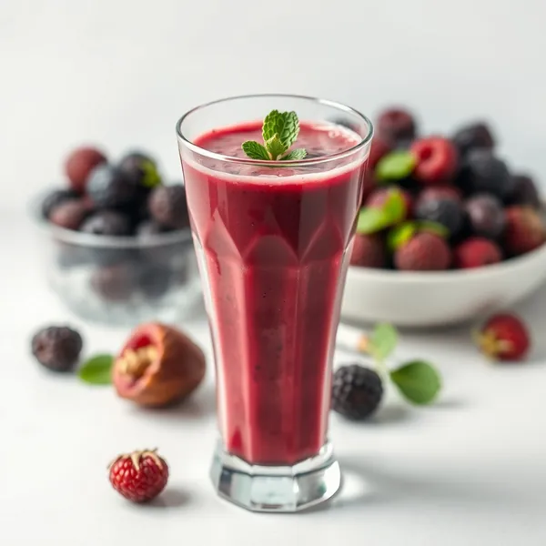 Smoothie Sans Sucre de Mûres et Eau de Coco
