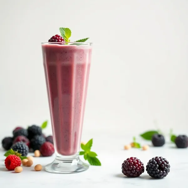 Smoothie Sans Sucre de Mûres et Lait de Macadamia