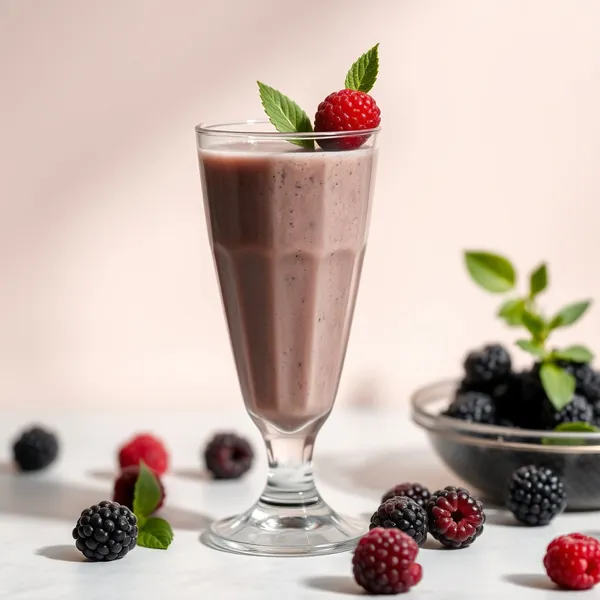 Smoothie Sem Açúcar de Amora e Chá Matcha