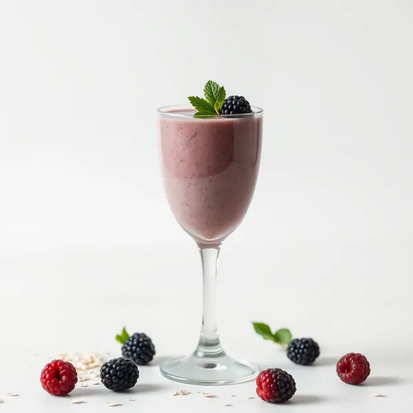 Smoothie Sem Açúcar de Amora e Leite de Aveia