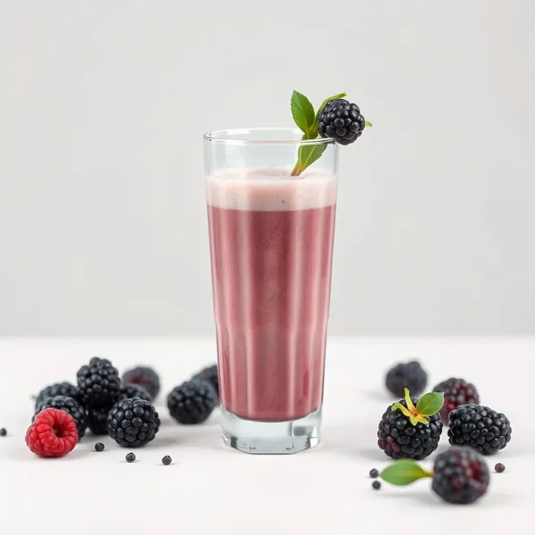 Batido Sem Açúcar de Amora e Leite de Espelta