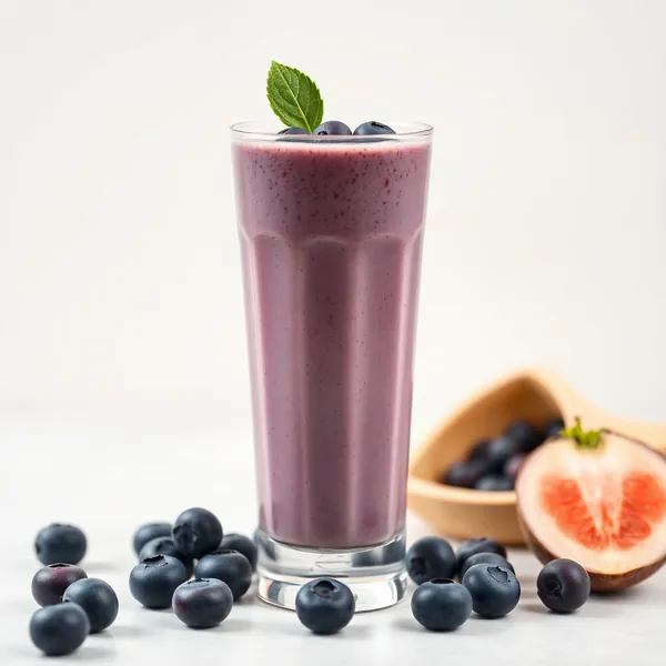 Sugar-Free Blueberry Hazelnut Milk Smoothie