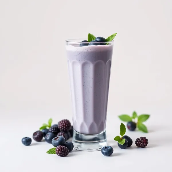 Smoothie Sem Açúcar de Mirtilo e Leite de Cânhamo