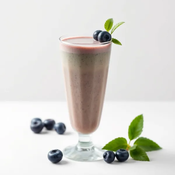 Smoothie de Chá Matcha e Mirtilo Sem Açúcar