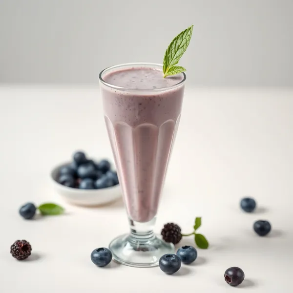 Smoothie Senza Zucchero di Mirtillo e Latte di Piselli
