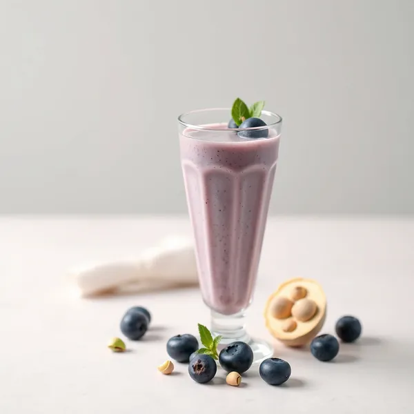 Smoothie Sans Sucre de Myrtille et Lait de Pistache