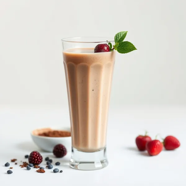 Smoothie de Cacau em Pó Sem Açúcar e Leite de Caju