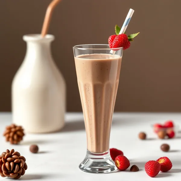 Smoothie de Cacau em Pó Sem Açúcar e Leite de Avelã