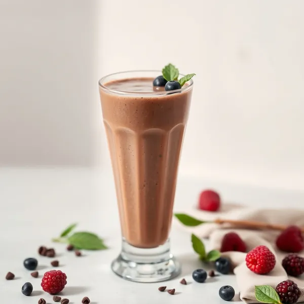 Smoothie de Cacau em Pó Sem Açúcar e Leite de Cânhamo