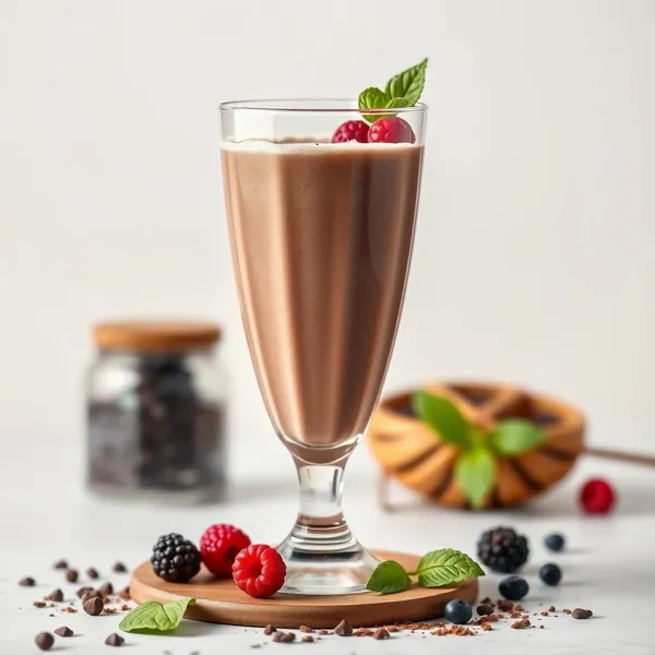 Batido de Leite de Soja e Cacau Sem Açúcar