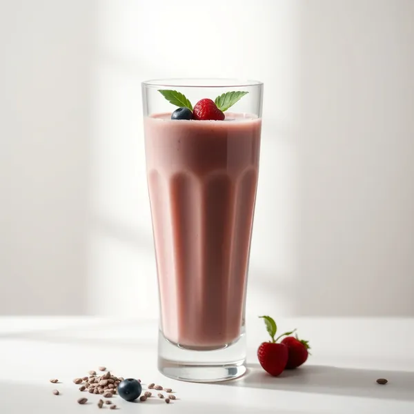 Smoothie Sans Sucre de Graines de Chia et Lait de Cajou