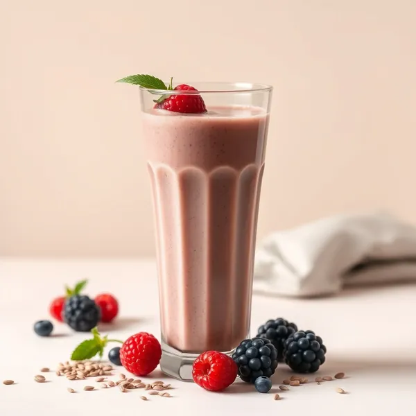 Smoothie Sans Sucre aux Graines de Chia et Lait de Cannabis