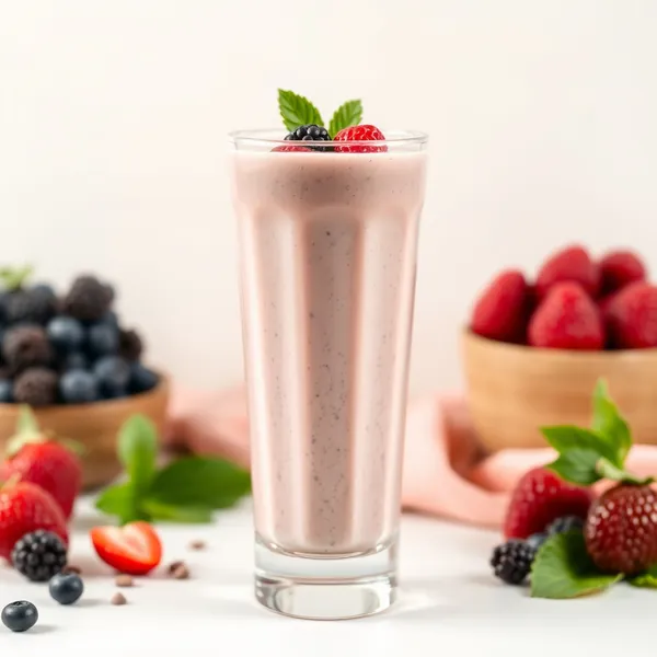Smoothie aus Kefir und Chiasamen ohne Zucker