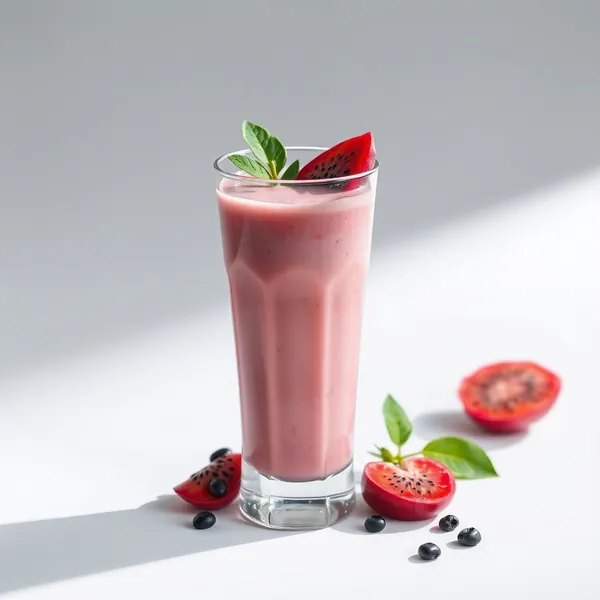 Smoothie Sem Açúcar de Fruta Dragão e Leite de Amêndoa