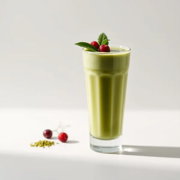 Smoothie de Chá Matcha e Gengibre Sem Açúcar
