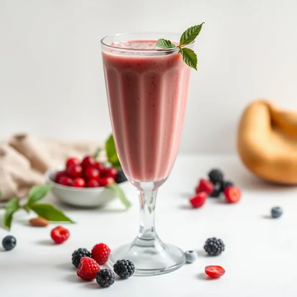 Smoothie Sem Açúcar de Baya de Goji e Leite de Amêndoa