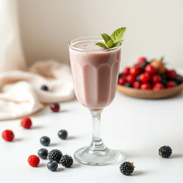 Smoothie Sem Açúcar de Baya de Goji e Leite de Avelã