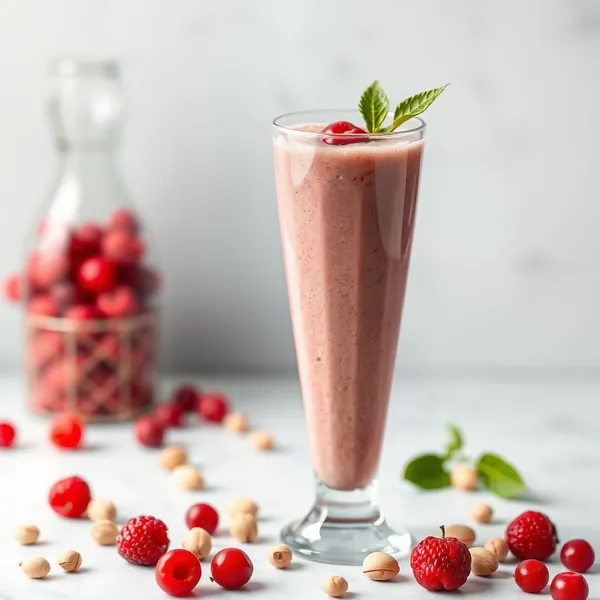Sugar-Free Goji Berry Pistachio Milk Smoothie