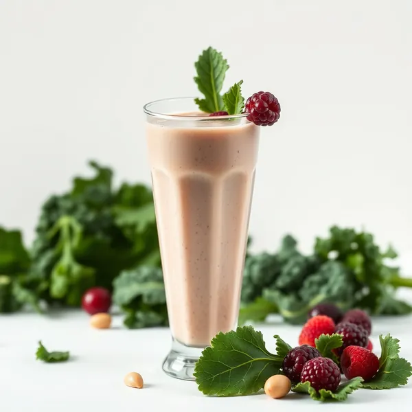 Smoothie Sans Sucre de Chou Frisé et Lait de Macadamia