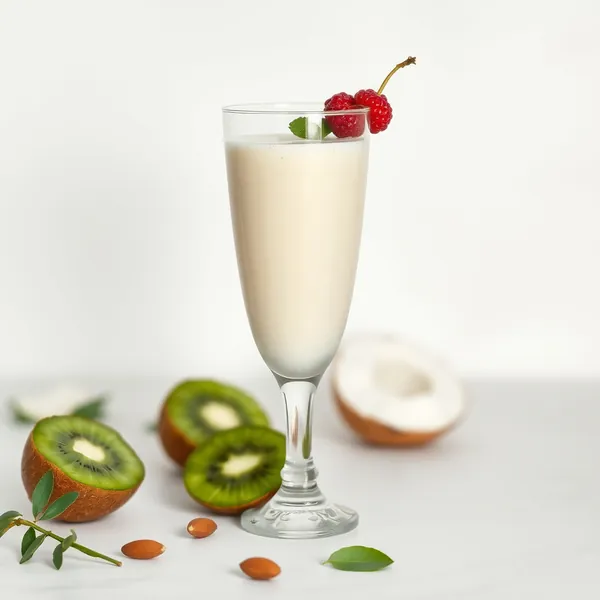 Smoothie Sem Açúcar de Kiwi, Amêndoa e Leite de Coco