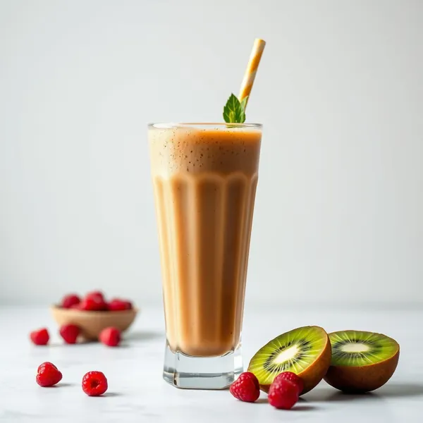 Batido de Café Frío con Kiwi Sin Azúcar