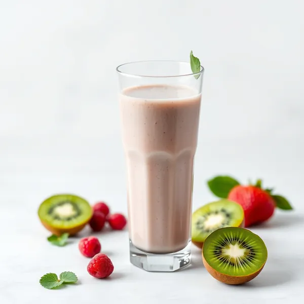 Smoothie Sem Açúcar de Kiwi e Leite de Cânhamo