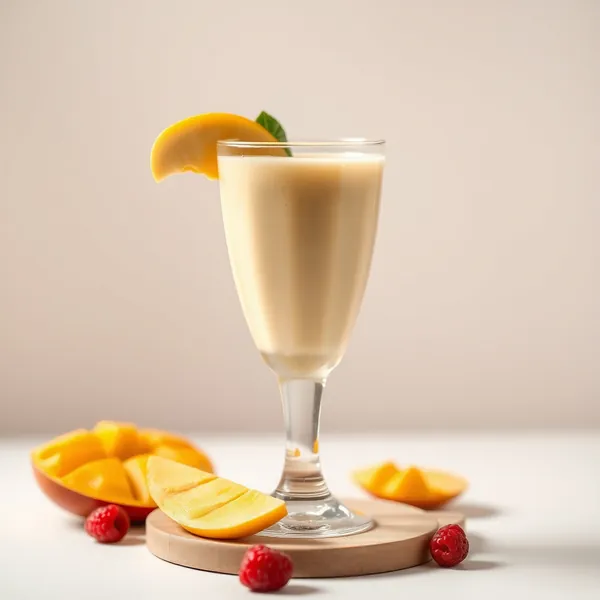 Smoothie Sem Açúcar de Manga e Leite de Ervilha