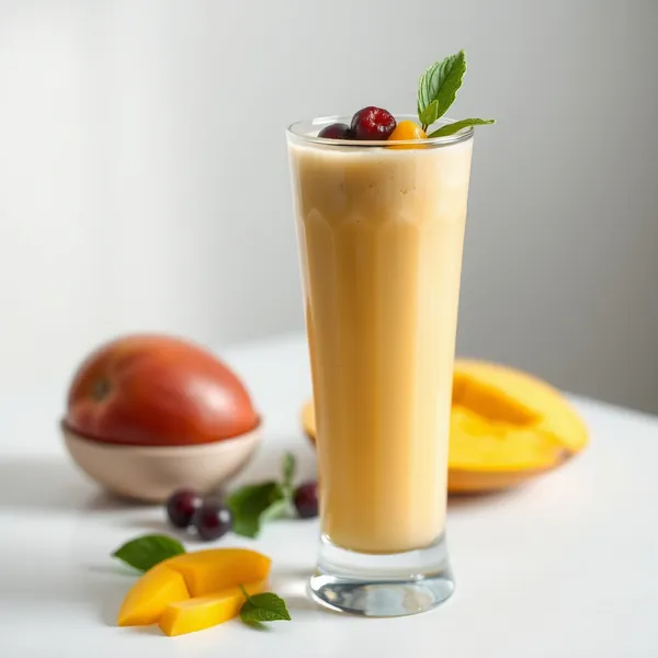 Mango Reis Milch Smoothie ohne Zucker