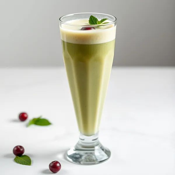 Smoothie de Arroz com Leite e Matcha Sem Açúcar