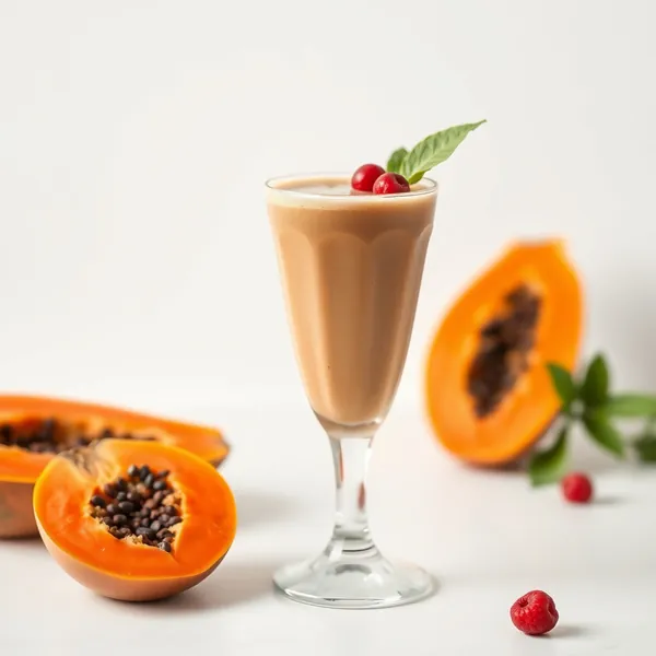 Smoothie de Papaya Fria Sem Açúcar