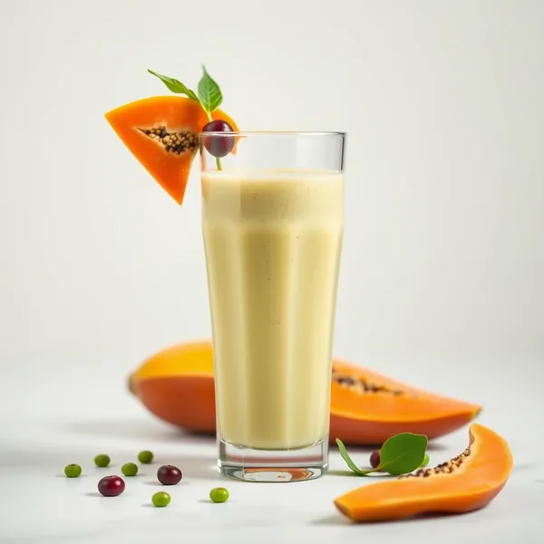 Smoothie Sans Sucre de Papaye et Lait de Pois