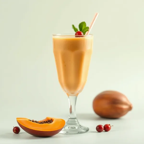 Sugar-Free Papaya Pistachio Milk Smoothie